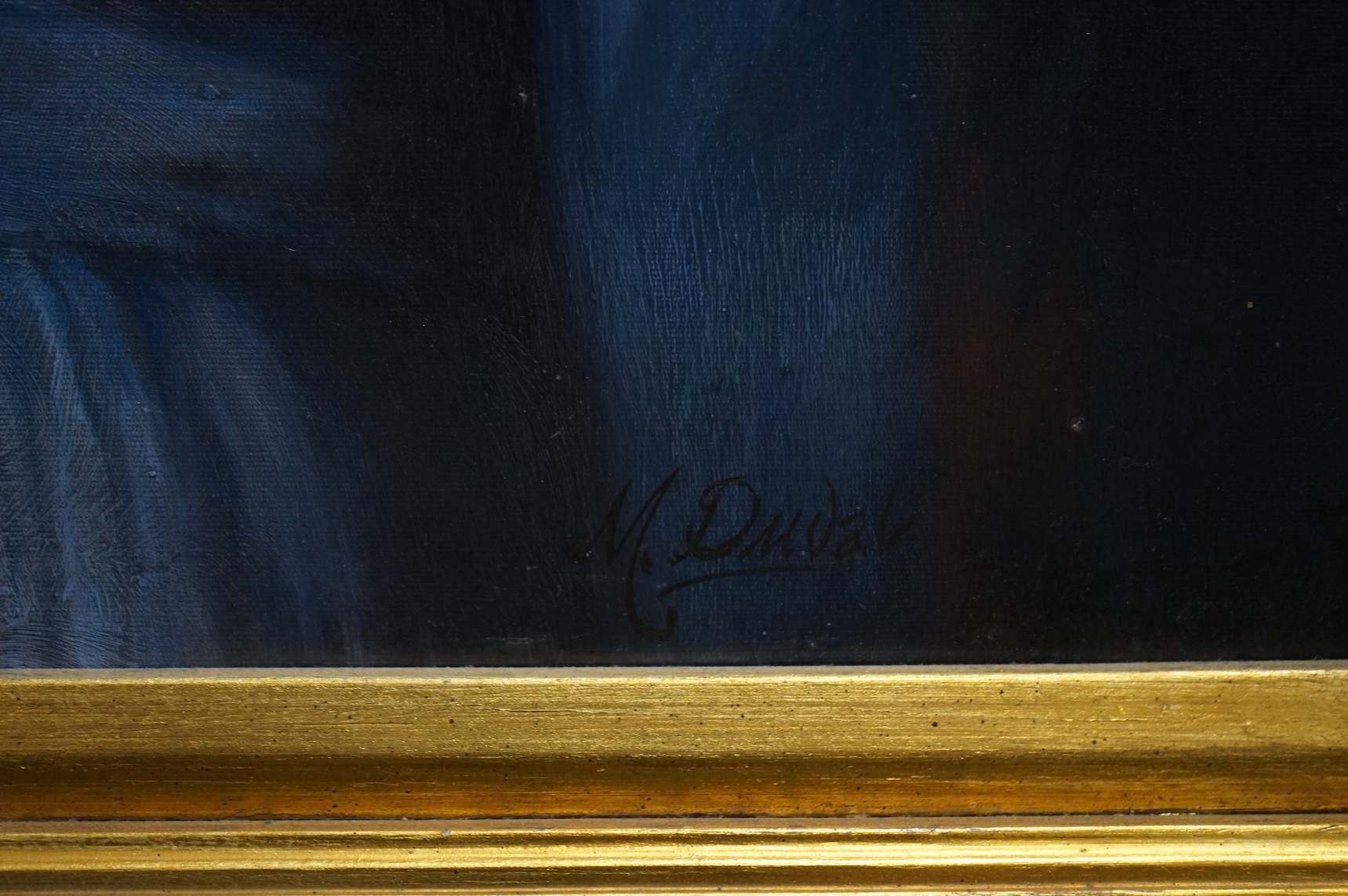 A decorative oil on board, Portrait of a Georgian lady, unsigned, 90 x 59cm, ornately gilt framed. Condition - good
